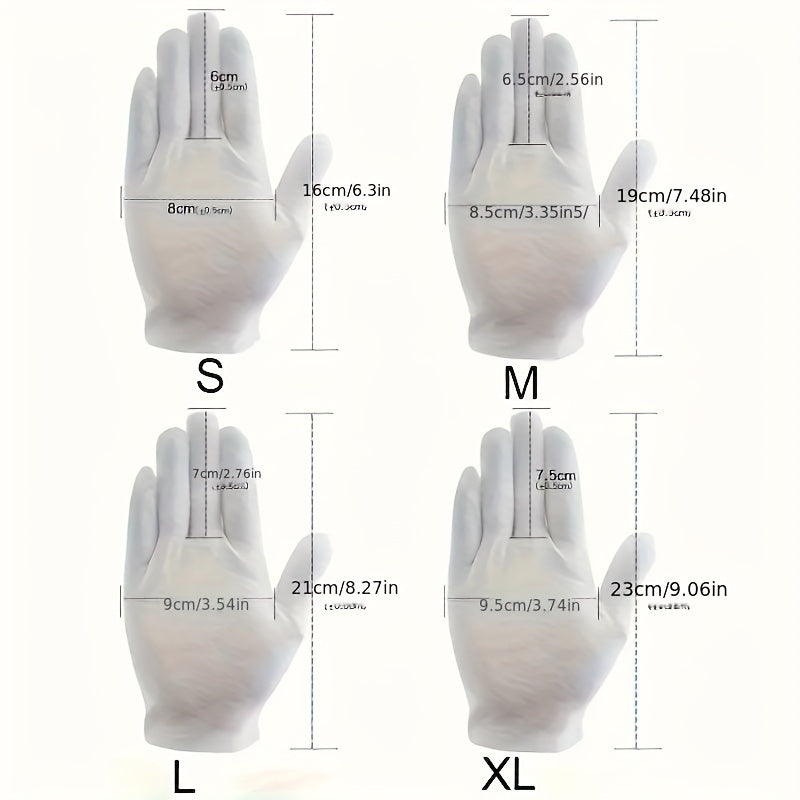 5 Pairs Soft Stretchable Lining Gloves for Household Cleaning and Jewelry Work