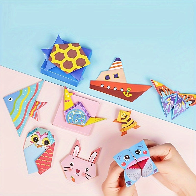 54pcs Animal Origami Paper Cutting Book Puzzle Learning Toy Gift