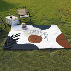 Vintage Leaf Printed Mat Waterproof Portable Foldable Picnic Mat