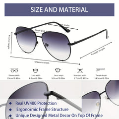 VIVIENFANG Polarized Aviator Sunglasses 61mm UV Protection