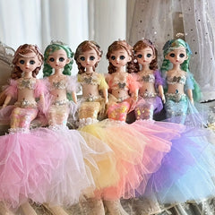 Mermaid Princess Doll - Poseable Silicone Doll for Pretend Play