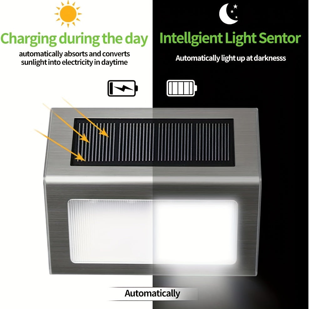 Waterproof Solar Step Lights Outdoor Fence Lighting