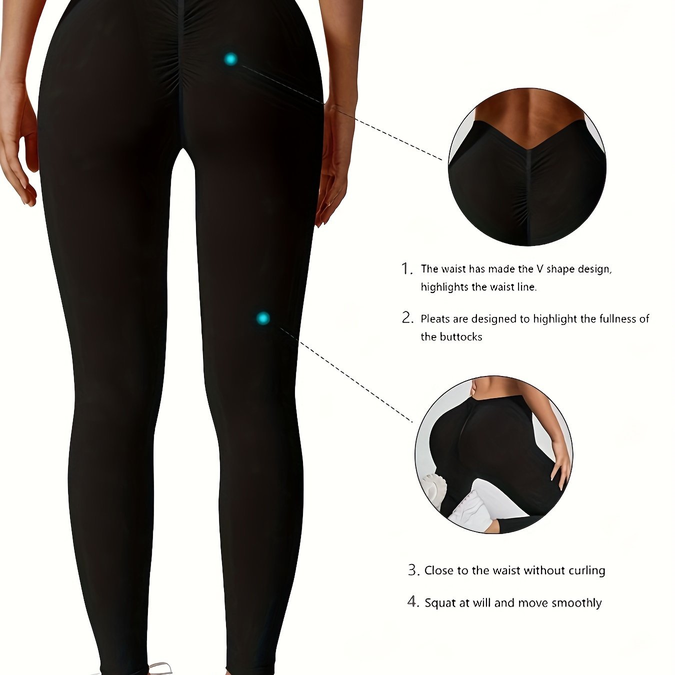 V Shape Waist Yoga Pants High Stretch Leggings