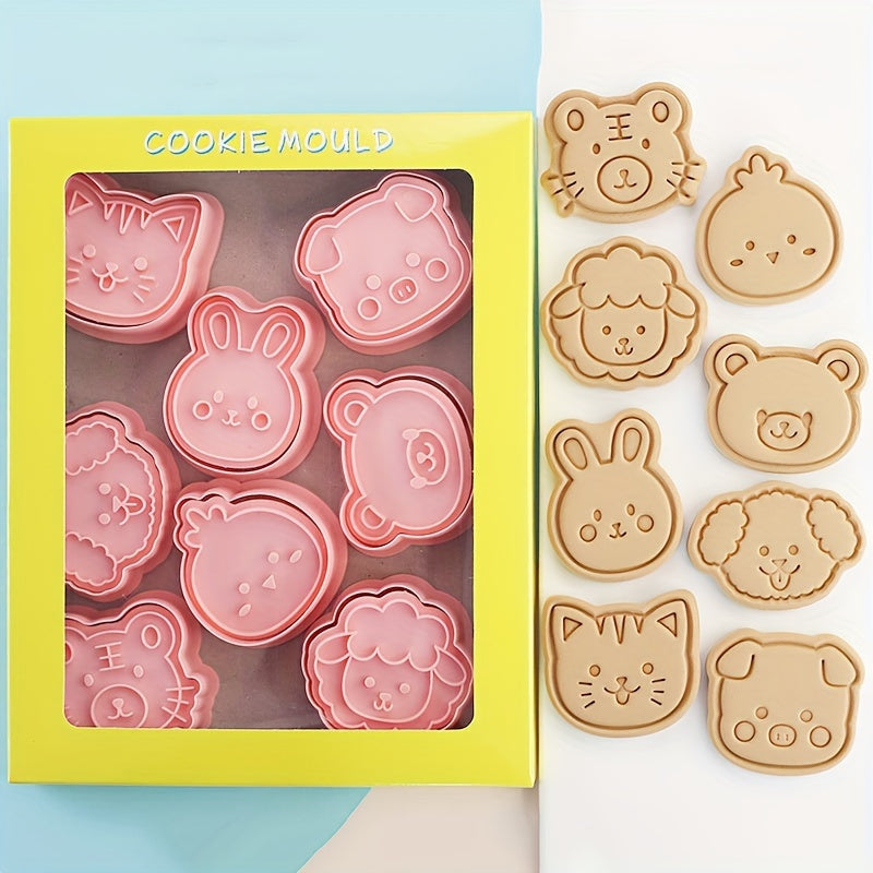 8pcs Mini Dog Mold Cookie Cutters Pastry Baking Accessories