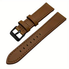1pc Smart Watch With Switch Raw Ear Strap Leather 20mm