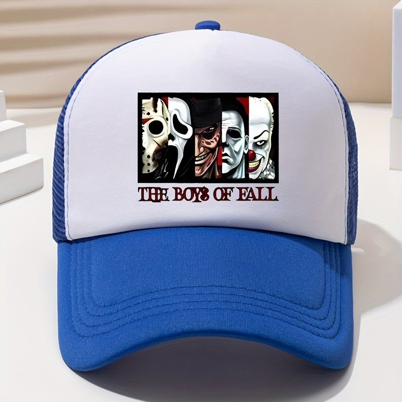 Unisex Mesh Sunshade Baseball Cap Clown Print