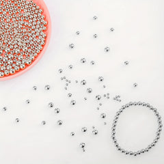 100pcs Classic Silver Beads Pendants for DIY Jewelry Making