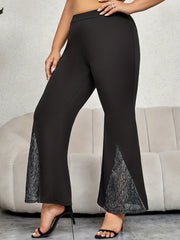  Colorblock High Rise Flared Leg Trousers