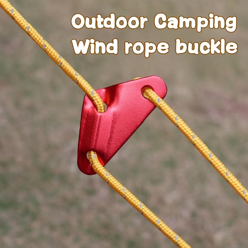 4pcs Aluminium Triangle Buckles Tent Canopy Windproof Rope Buckle