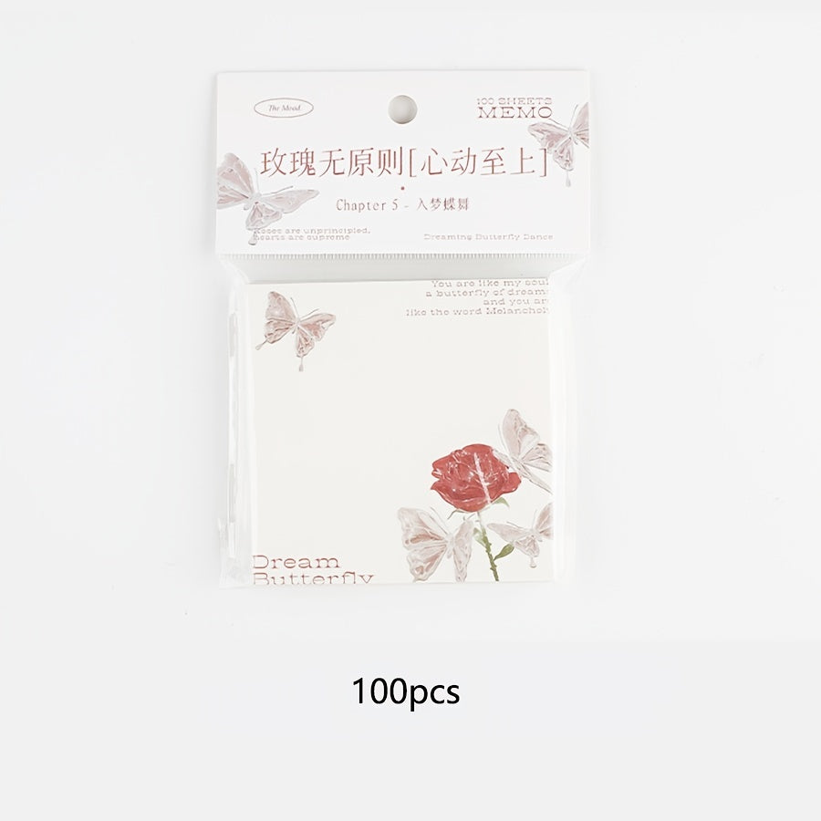 Romantic Sticky Notes - 100 Sheets
