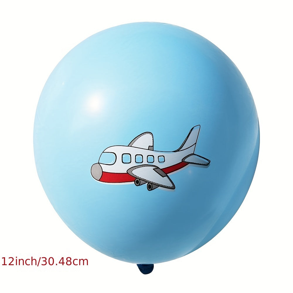 12pcs Car Airplane Traffic Light Balloon Party Decoration