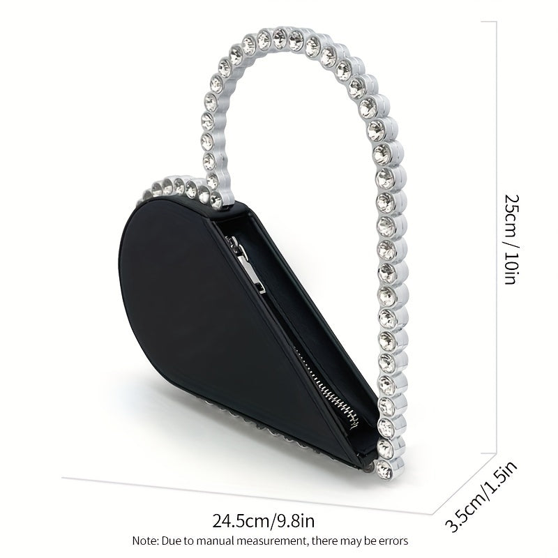 Heart Shape Evening Bag Clutch Purse Wedding Handbag for Party