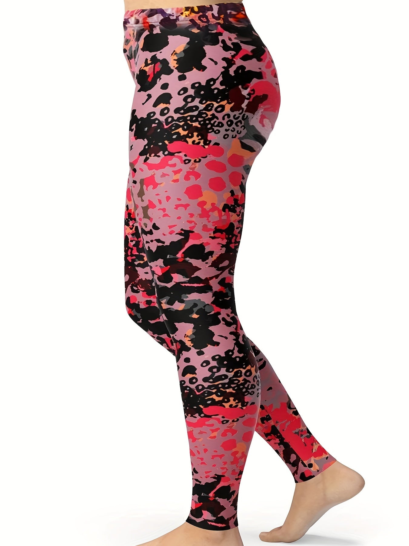  High Rise Leopard Print Leggings