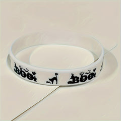 1 Pc Halloween Stretch Silicone Wristband Rubber Bracelet For Halloween Gift