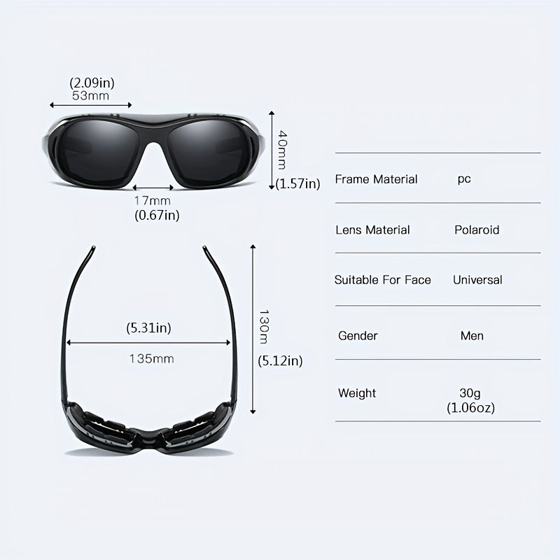 Men's Outdoor Cycling Glasses Polarized Sports Sunglasses Anti Wind & Sand 8535