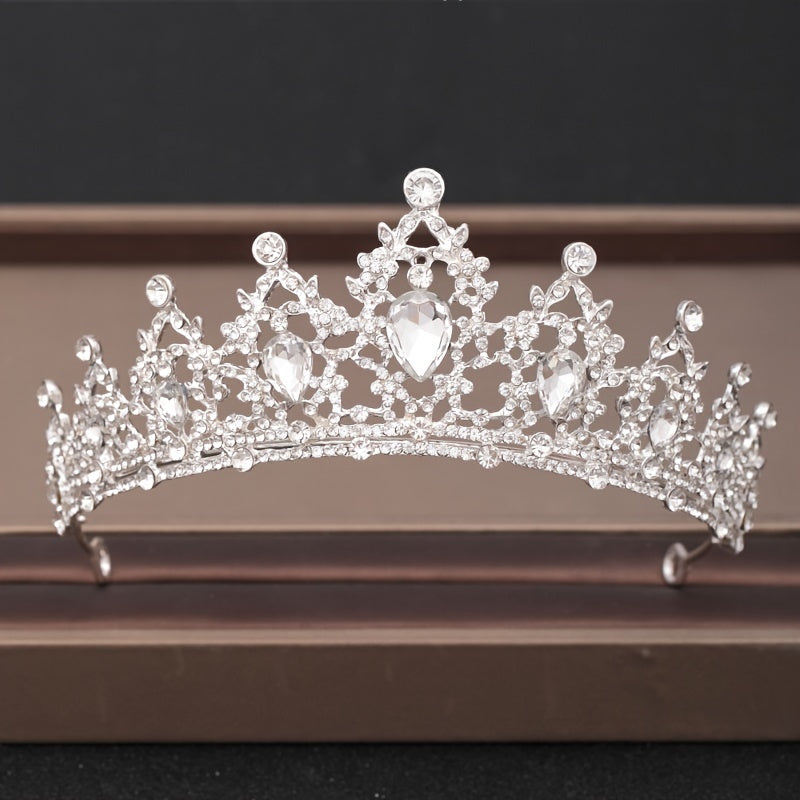 Baroque Rhinestones Crystal Tiaras Bride Wedding Crown
