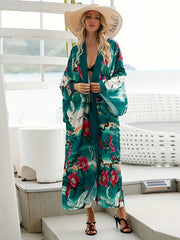  Boho Kimono Women's Plus Painting Print Long Sleeve