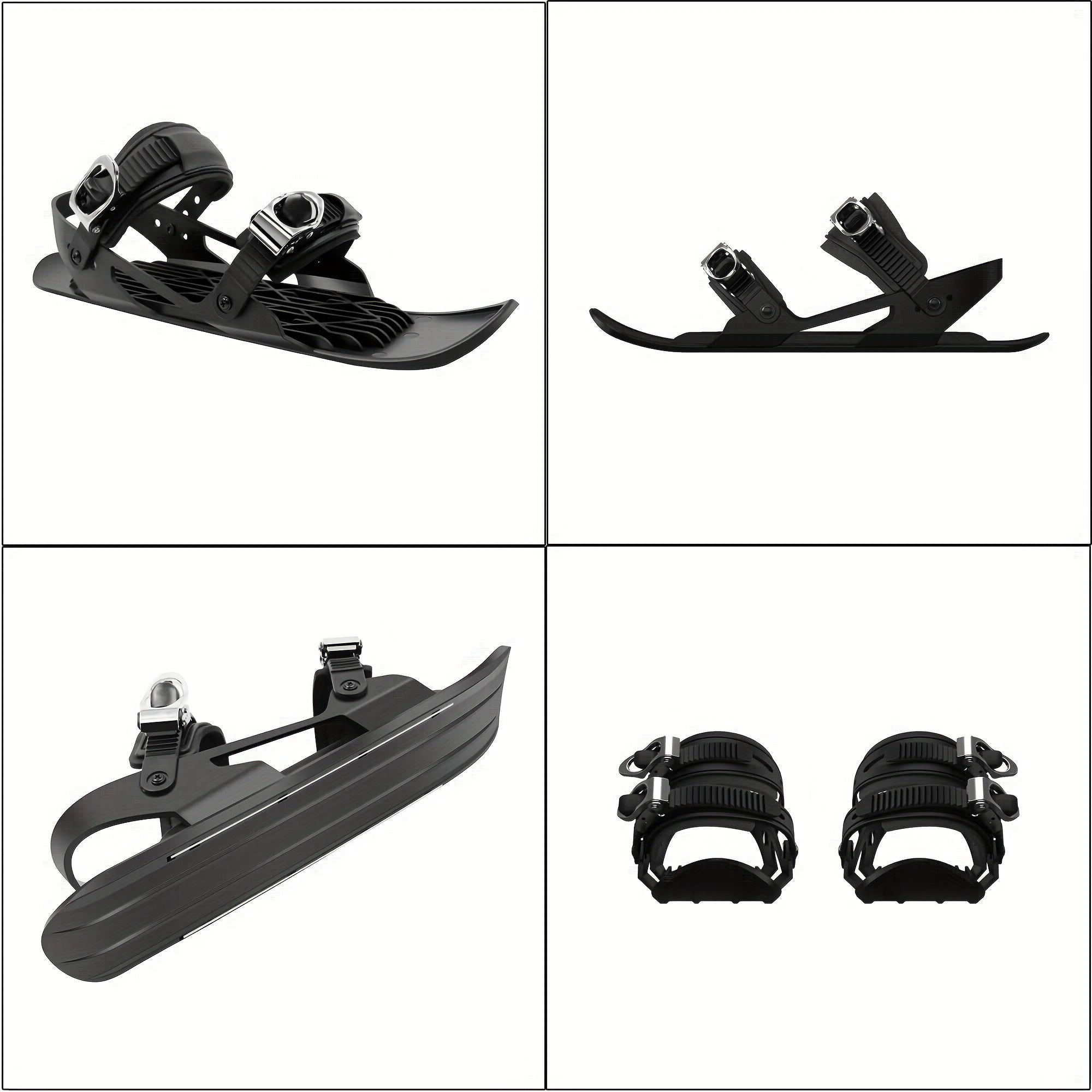 Mini Short Ski Skates For Snow Adjustable Winter Ski Shoes