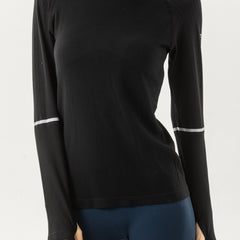 Breathable Long Sleeve Sports Top with Thumb Holes