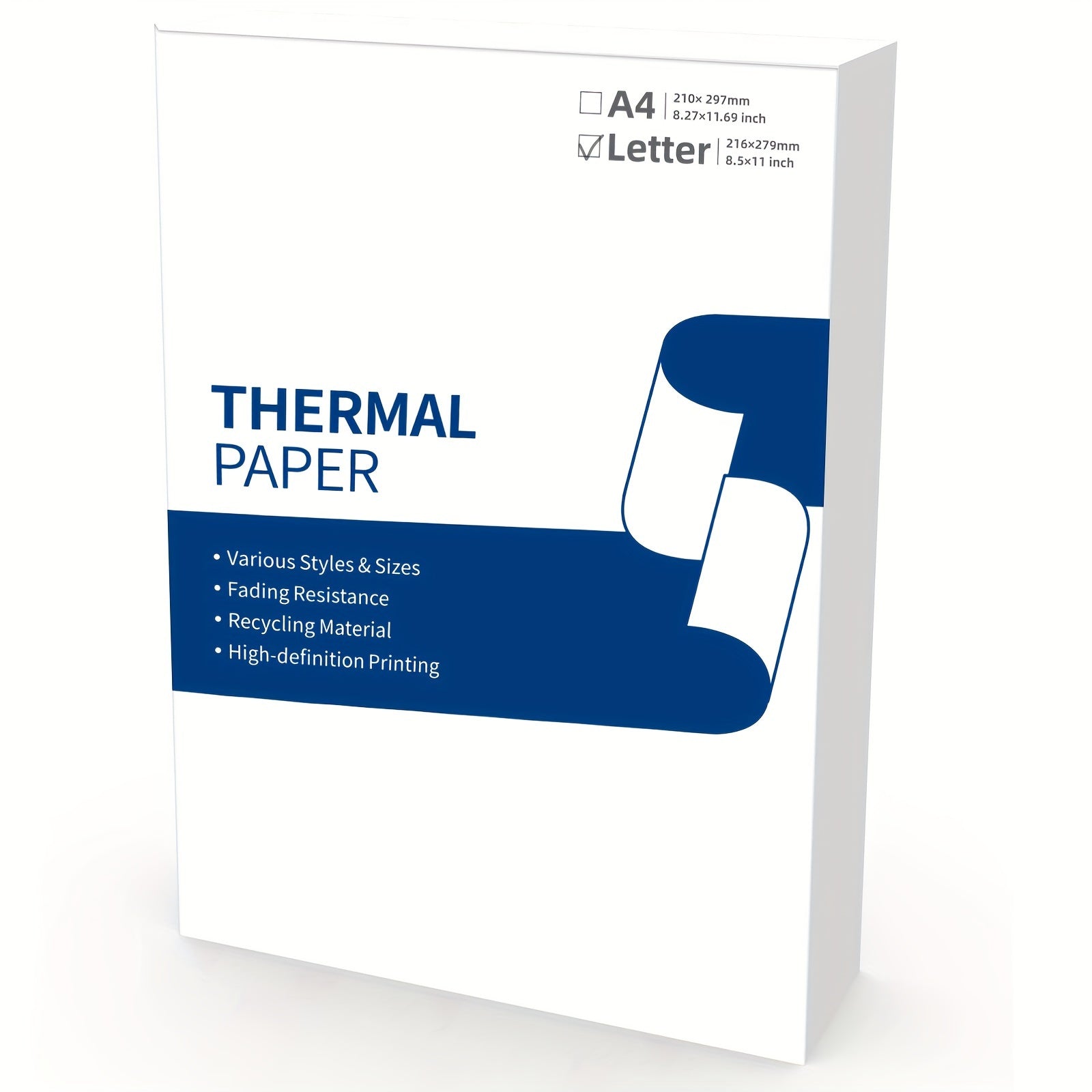 Thermal Printer Paper 8.5x11 Letter Size 100 Sheets