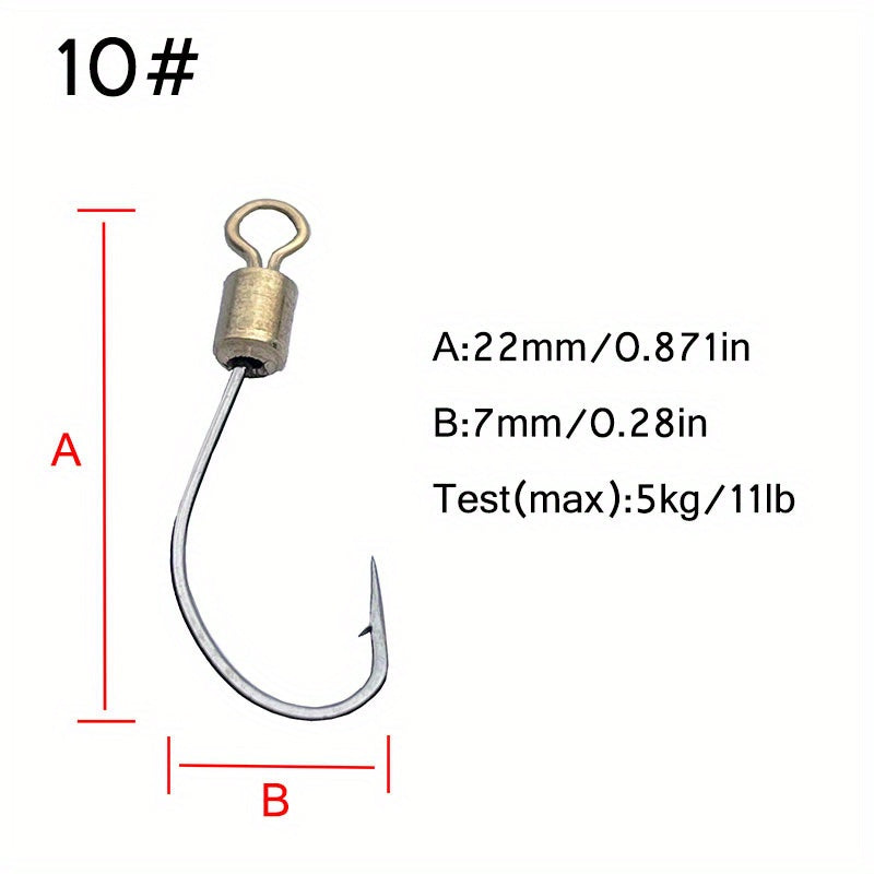 10pcs Heavy Duty Double Hook Fishing Rig for Saltwater Surf Fishing