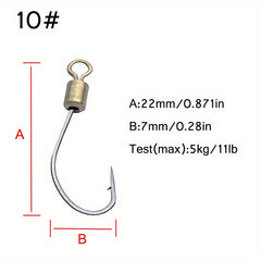 10pcs Heavy Duty Double Hook Fishing Rig for Saltwater Surf Fishing