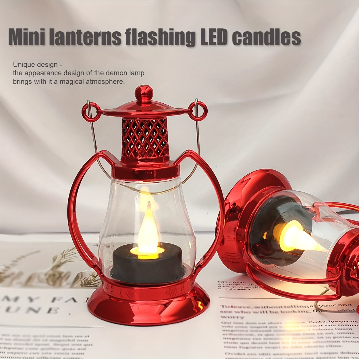 Flickering LED Mini Candle Lantern for Wedding Party Halloween Christmas