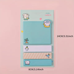 4pcs Cartoon Animal Sticky Note Set - Cute Animal Message Post