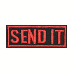 1pc Send It Embroidered Patch Hook Loop Tactical Applique Uniform Patch