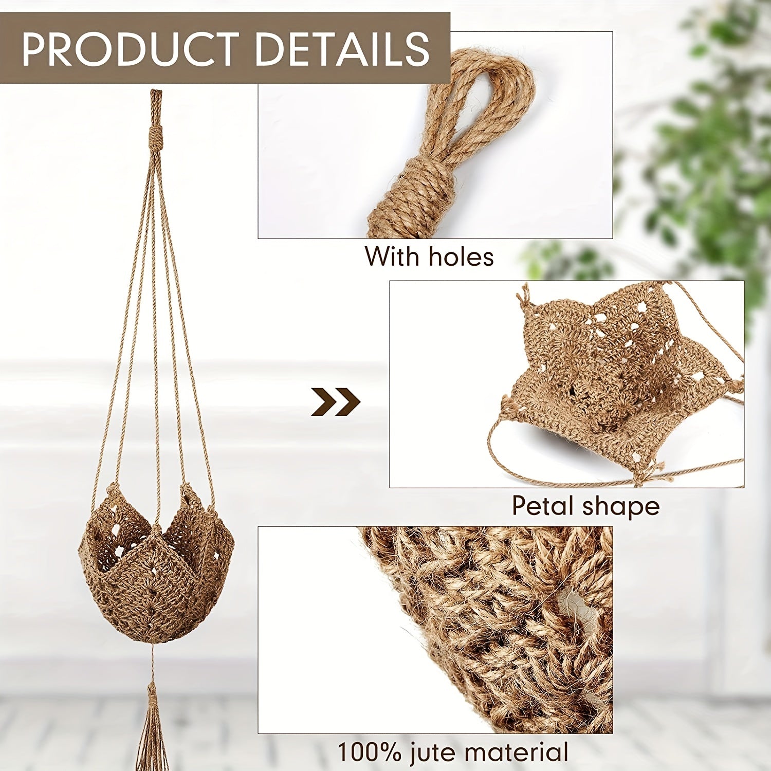 2 Pack Macrame Plant Hangers - Boho Touch for Home Decor