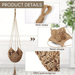 2 Pack Macrame Plant Hangers - Boho Touch for Home Decor