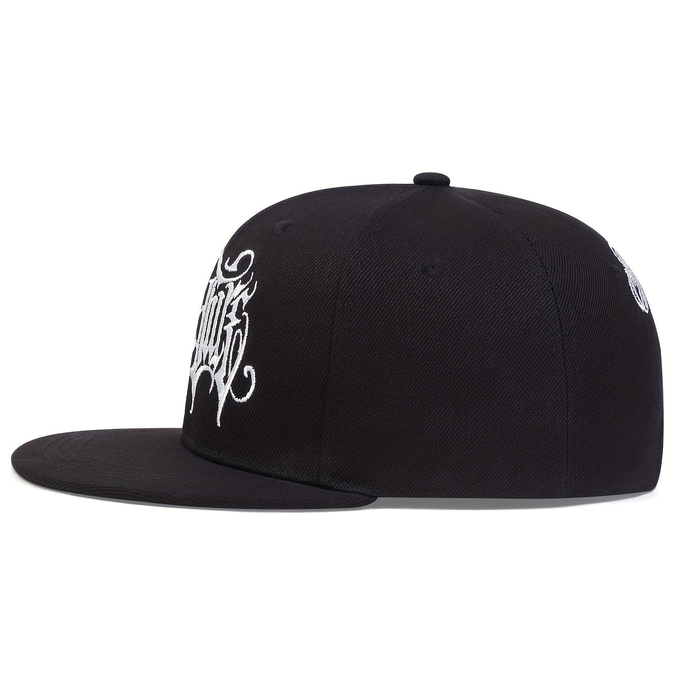 Men's Embroidered Flat Brim Hat for Outdoor Sports