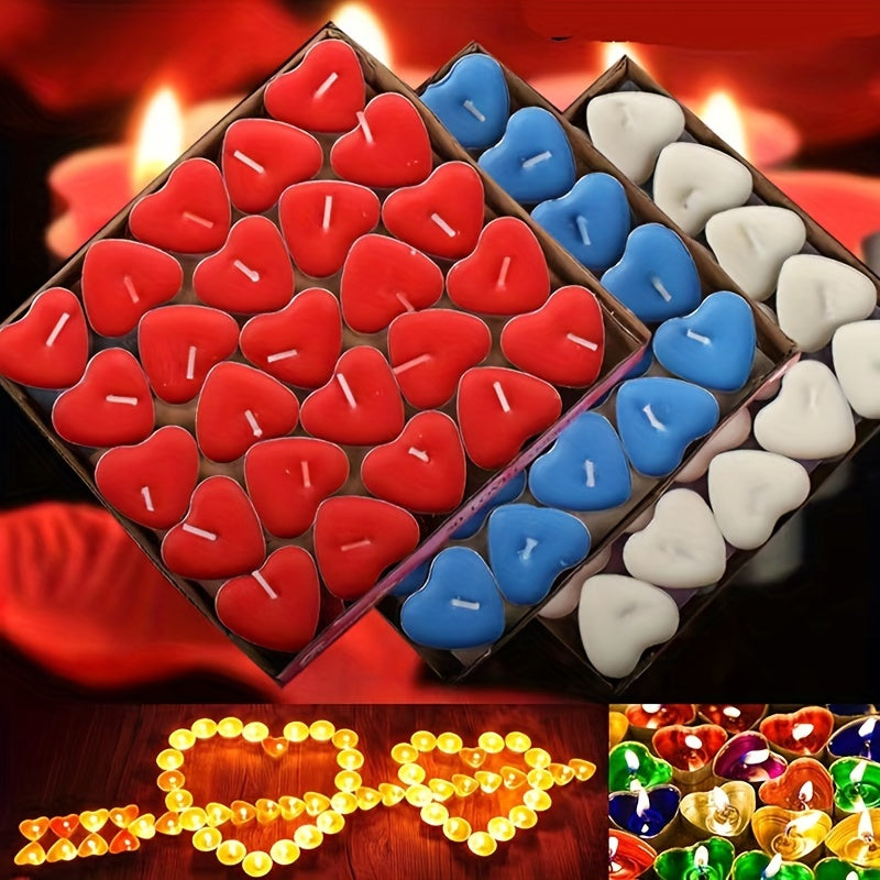 10pcs Heart Candles Romantic Wedding Dinner Outdoor Lighting