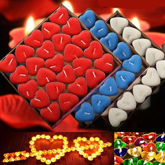 10pcs Heart Candles Romantic Wedding Dinner Outdoor Lighting