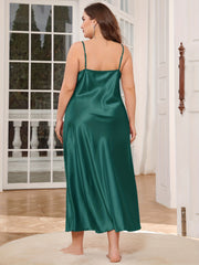  Luxe Satin Cowl Neck Cami Maxi Nightgown