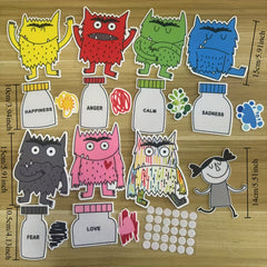 Emotions Little Monster Puppet Book & Apron Set
