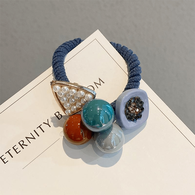 Rhinestone Hair Ties Thick Elastic Hair Bands Hair Scrunchies