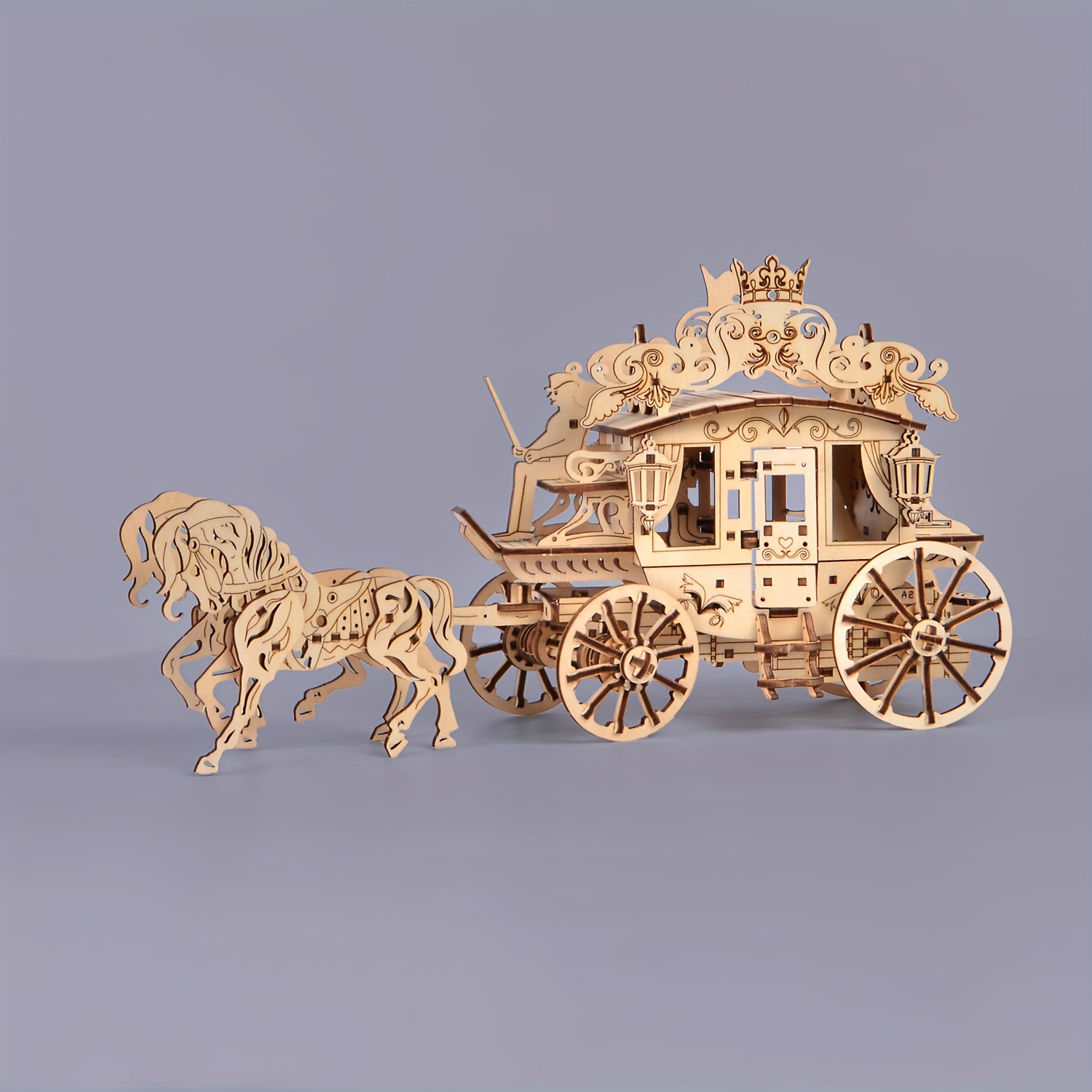 3D Wooden Puzzle Kit Enchanted Carriage Journey 214pcs
