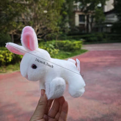 Soft Rabbit Plush Wrist Toy Bunny Stuffed Animal with Expressive Eyes