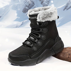 Women's Snow Boots Warm Slip On Platform Boots Comfortable Walking Shoes