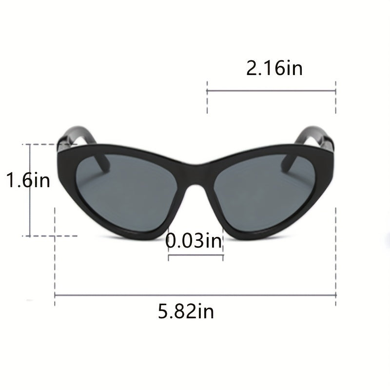 Triangle Frame Sunglasses Solid Gradient Lens Vintage Eyewear