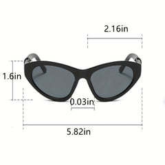 Triangle Frame Sunglasses Solid Gradient Lens Vintage Eyewear