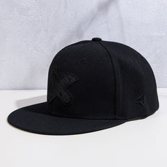 Embroidered Baseball Cap Sunscreen Casual Street Flat Brim Hat