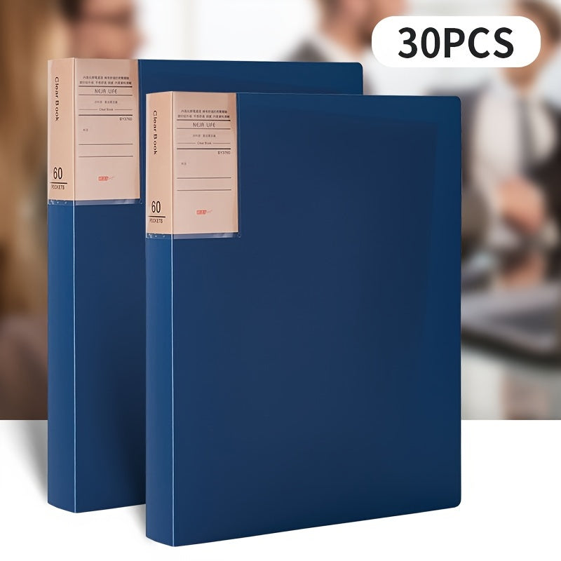 30 Vintage 60 Pocket Display Book Semi Plastic Cover Binder PP Material