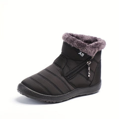 Thickened Tube Zipper Snow Boots for Women