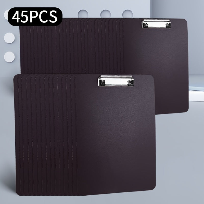 45pcs School A4 File Folder Plastic Clip Board Office Supplies