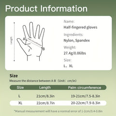 Fishing Gloves Men Women Sunscreen Fingerless Non-slip