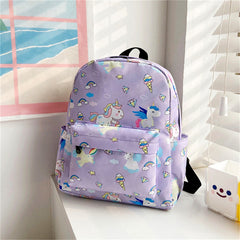 Children SchoolBags Dinosaur Rainbow Kindergarten Backpack