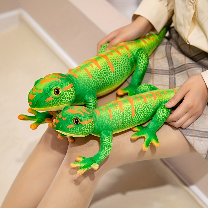 Green Horse Toad Plush Toy w/ Orange Accents Cartoon Animal Decor