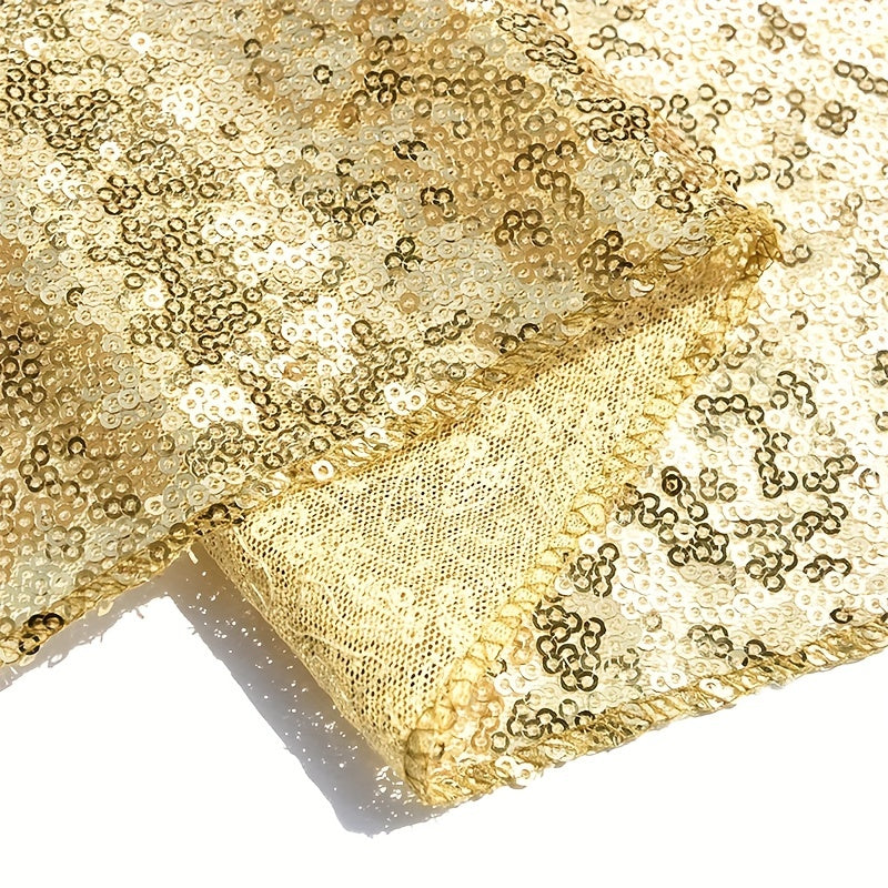 Golden Sequin Table Cover Christmas Party Wedding Decoration